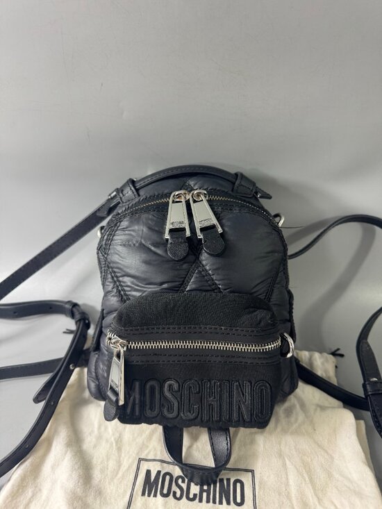 Authentic MOSCHINO QUILTED NYLON SMALL BACKPACK/SHOULDER BAG